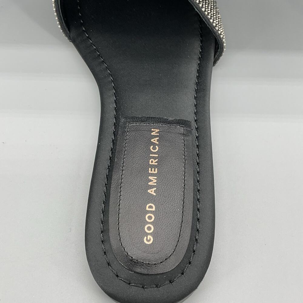 NEW Good American Women’s Crystal Crush Standout Slide Black Size 7.5 - Picture 6 of 10